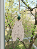Woodland Bear Owl Fox Ornaments – Boho Folk Linen Wood Christmas Tree Decor, Rustic Nature Animal Ornament Set or Singles