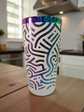 Keith Haring Inspired Rainbow Full Wrap Tumbler | 20oz Laser Engraved Drinkware