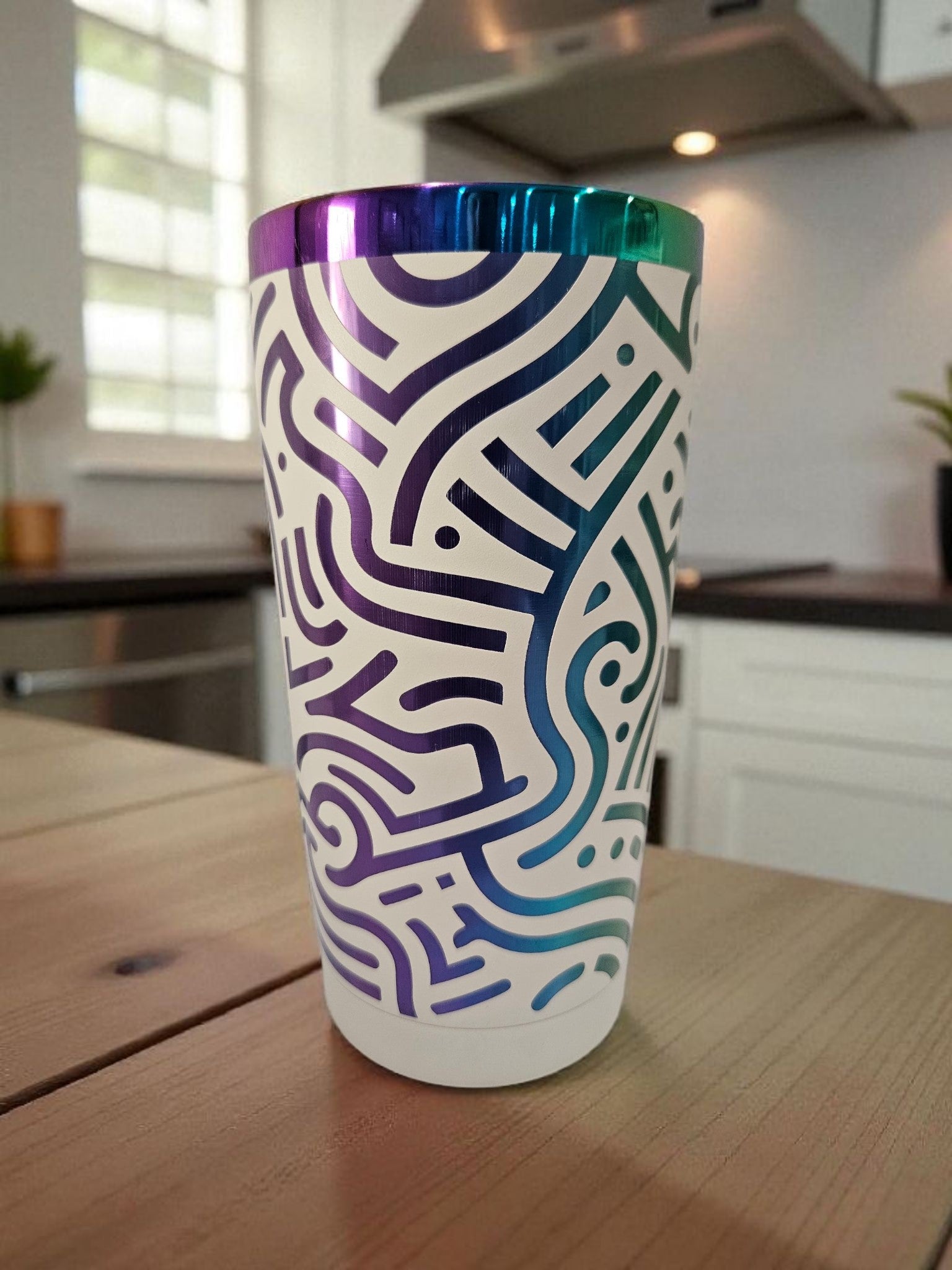 Keith Haring Inspired Rainbow Full Wrap Tumbler | 20oz Laser Engraved Drinkware