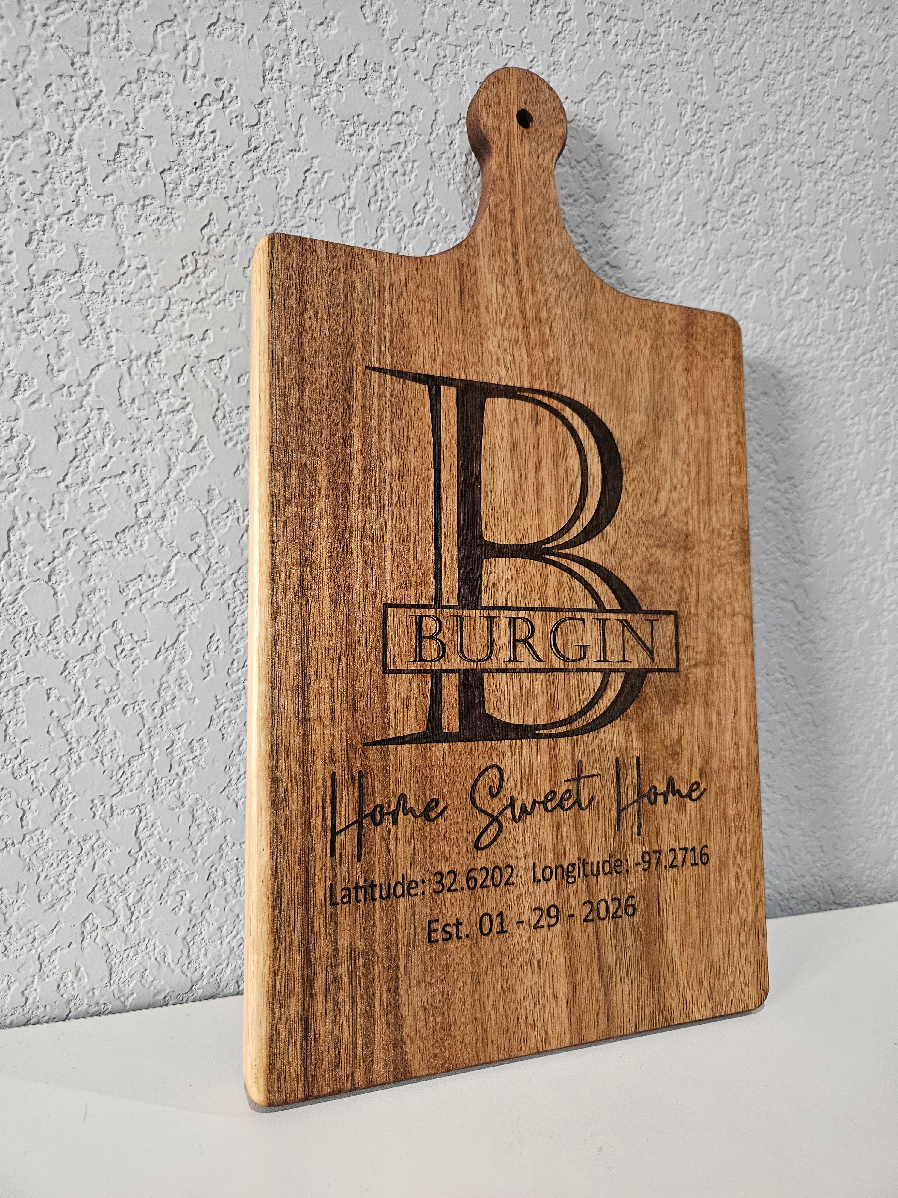 Custom Engraved Cutting Board - Personalized Order